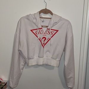 “V-neck” Style Cropped Guess Sweatshirt